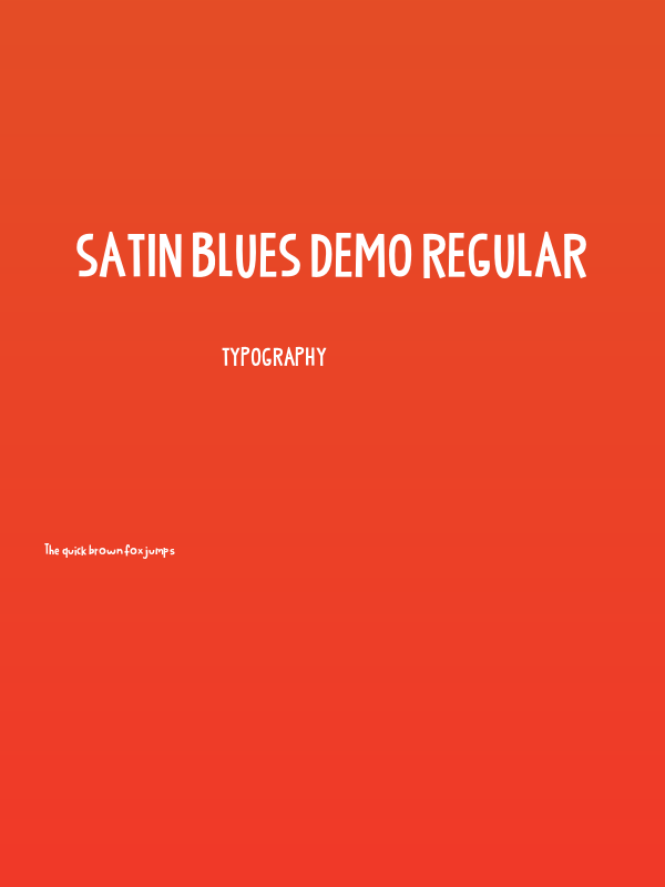 Satin Blues DEMO Regular Poster