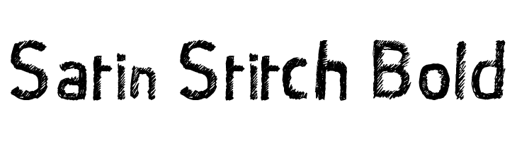 Satin Stitch Bold Font