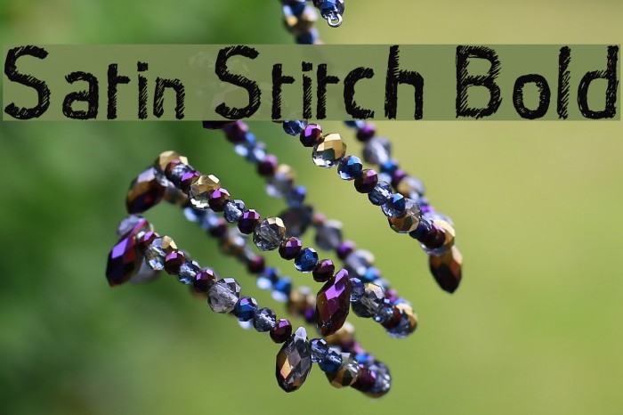 Satin Stitch Bold Font examples