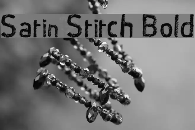 Satin Stitch Bold Font examples