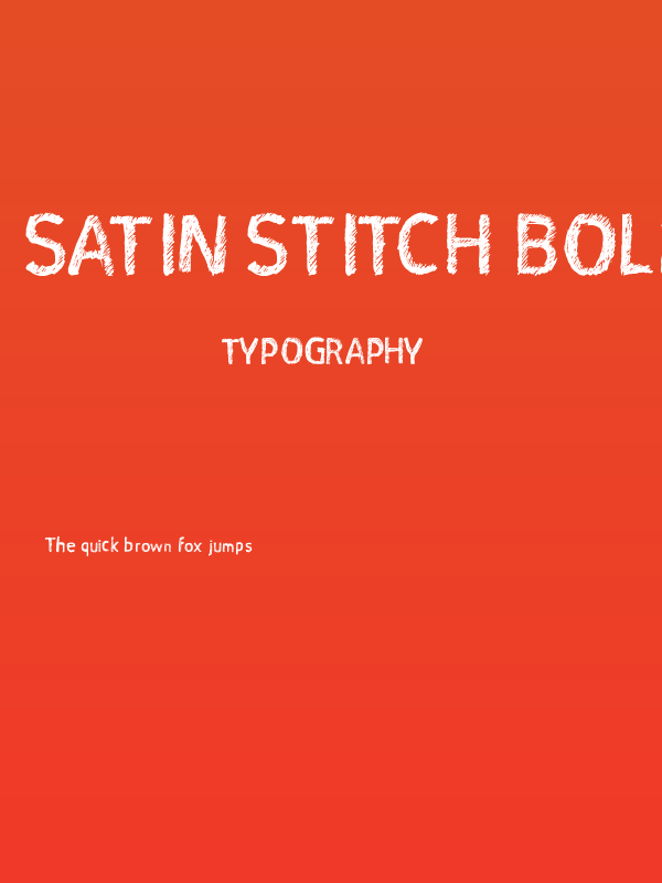 Satin Stitch Bold Poster