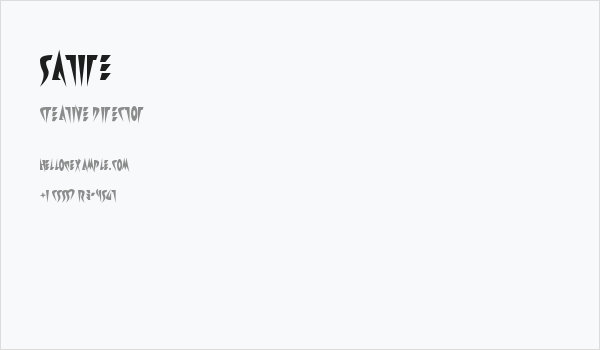 Satire Business Card