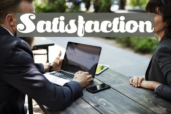 Satisfaction Font examples