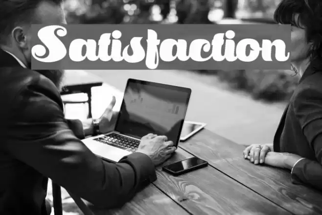 Satisfaction Font examples