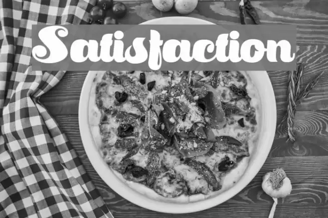 Satisfaction Font examples