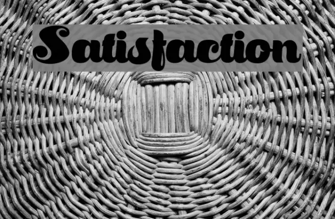 Satisfaction Font examples