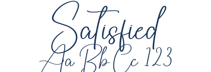 Satisfied Font Preview