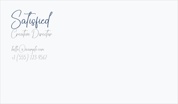 Satisfied Business Card