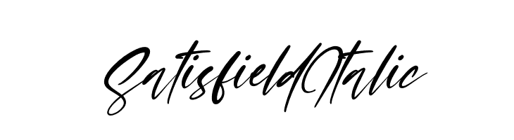 Satisfield Italic  Free Fonts Download