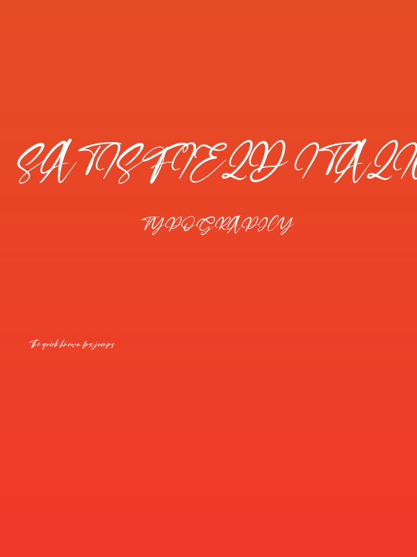 Satisfield Italic Poster