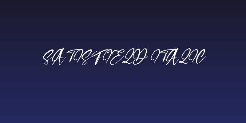Satisfield Italic Social Header