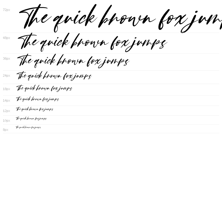 Satisfield Italic Waterfall