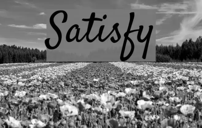 Satisfy Font examples