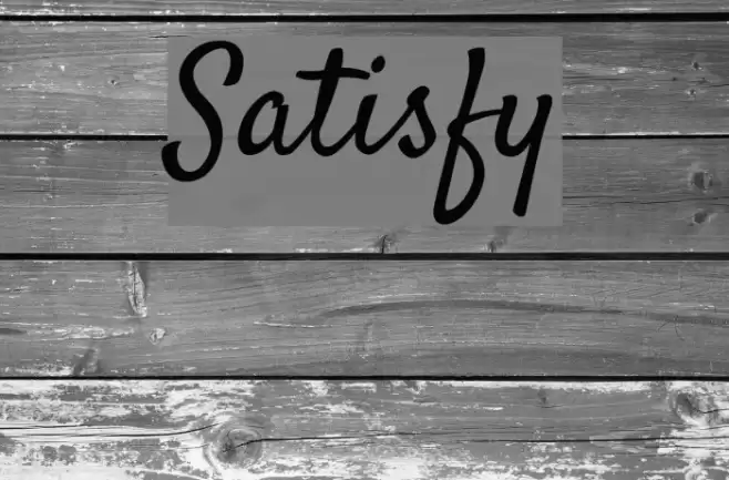 Satisfy Font examples