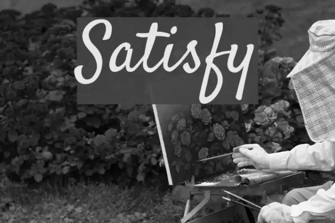 Satisfy Font examples