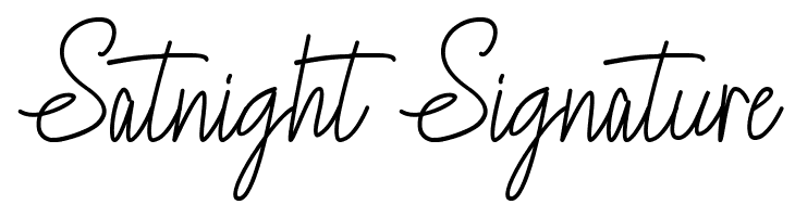 Satnight Signature 字体