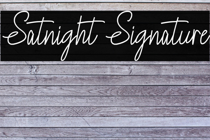 Satnight Signature 字体 examples