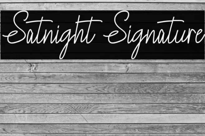 Satnight Signature Font examples