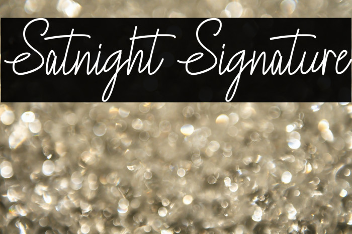 Satnight Signature 字体 examples