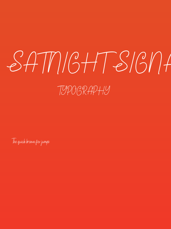 Satnight Signature Poster