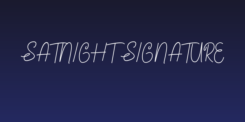 Satnight Signature Social Header