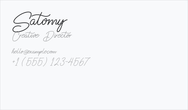 Satomy Business Card