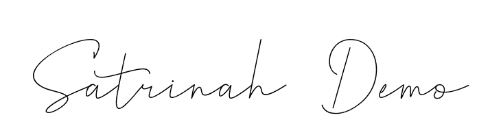 Satrinah Demo  Frei Schriftart Herunterladen