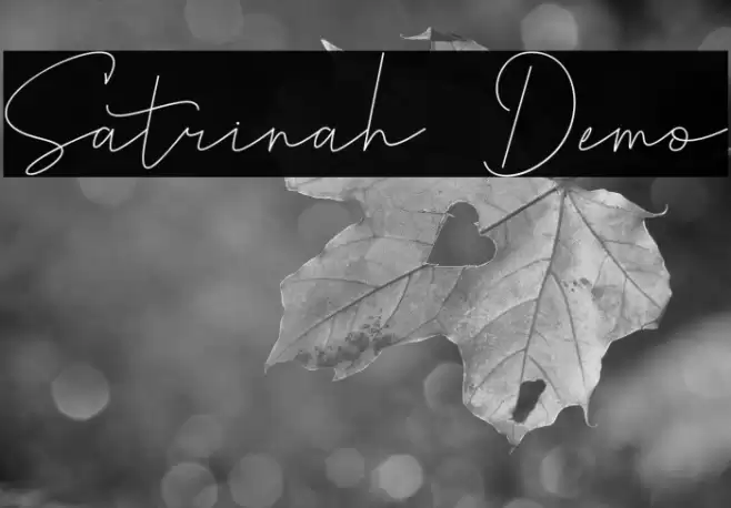 Satrinah Demo Font examples