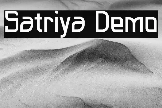 Satriya Demo Font examples