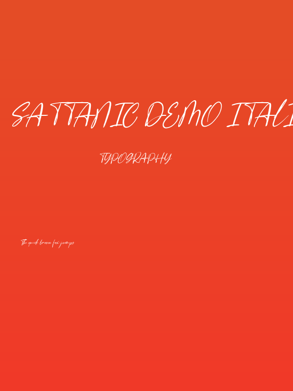Sattanic DEMO Italic Poster