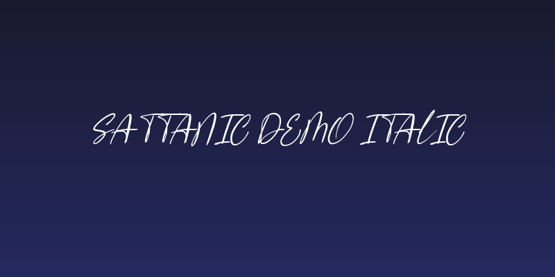 Sattanic DEMO Italic Social Header