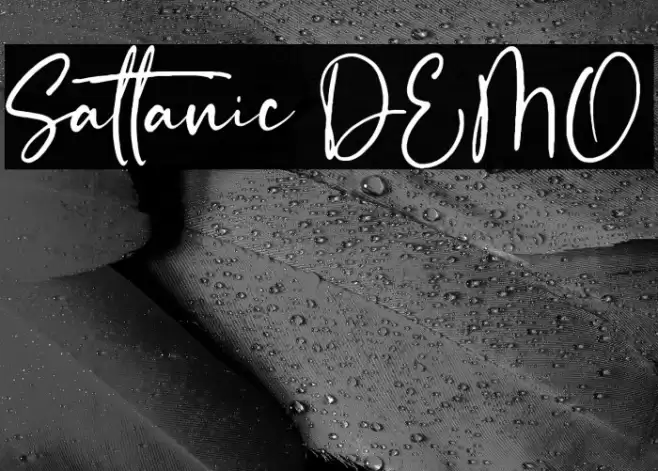 Sattanic DEMO Font examples