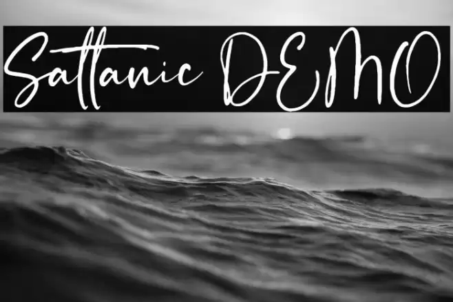 Sattanic DEMO Font examples