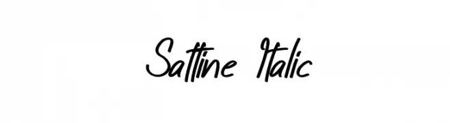 Sattine Italic  नि: शुल्क फ़ॉन्ट्स डाउनलोड