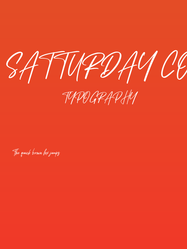 Satturday Collection Poster