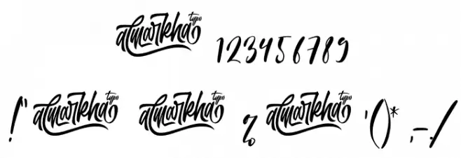 Saturated Font OTHER CHARS