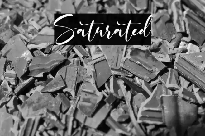 Saturated Font examples