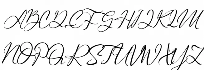 Saturdate Script Schriftart Groß