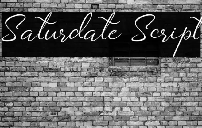 Saturdate Script Font examples