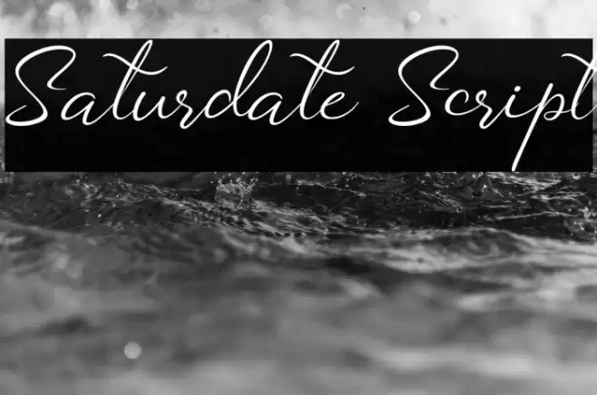 Saturdate Script Font examples