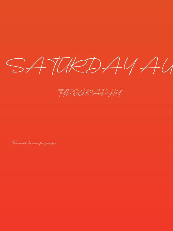 Saturday August Poster