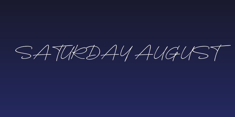 Saturday August Social Header