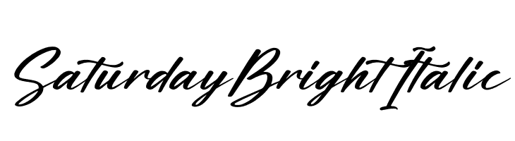 Saturday Bright Italic  Frei Schriftart Herunterladen