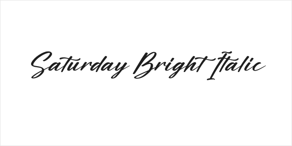 Saturday Bright Italic Logo