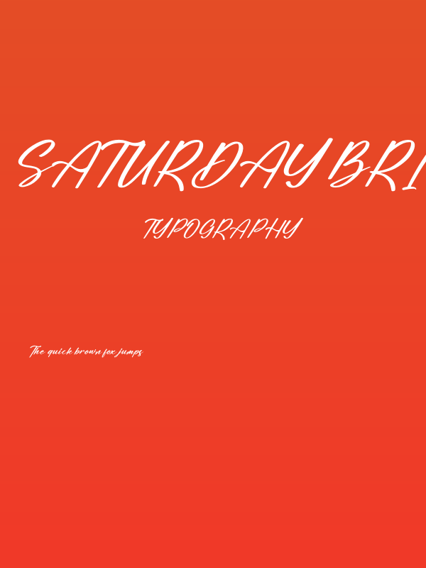 Saturday Bright Italic Poster