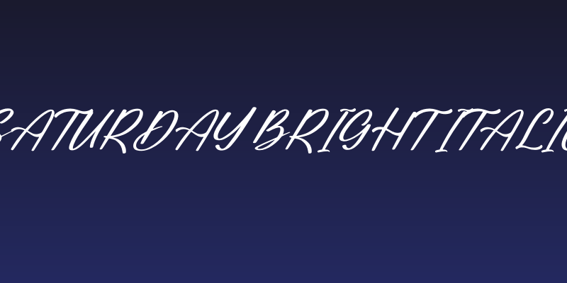 Saturday Bright Italic Social Header