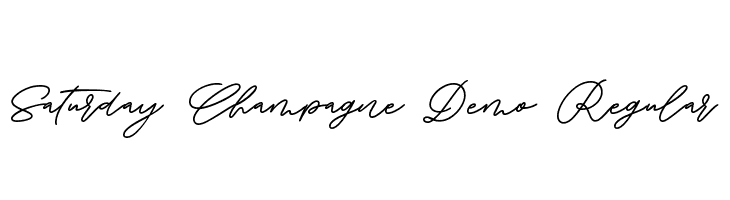 Saturday Champagne Demo Regular  免费字体下载
