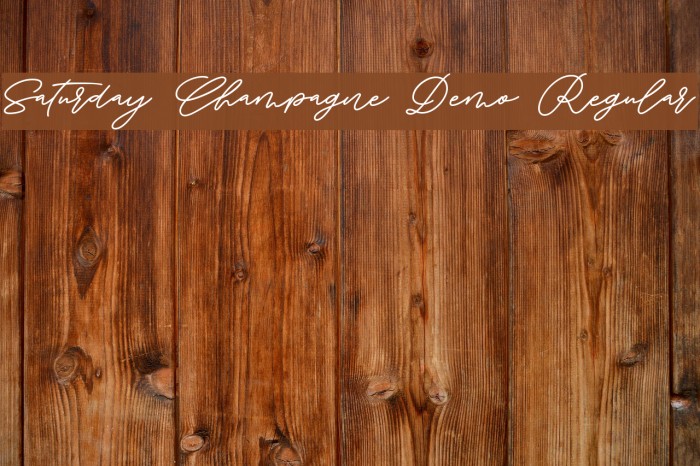 Saturday Champagne Demo Regular Font examples