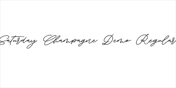Saturday Champagne Demo Regular Logo