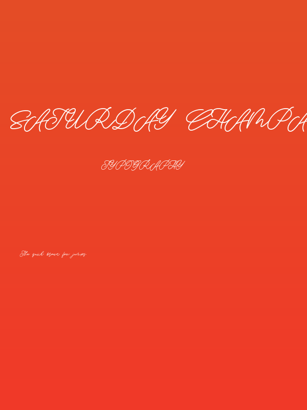 Saturday Champagne Demo Regular Poster